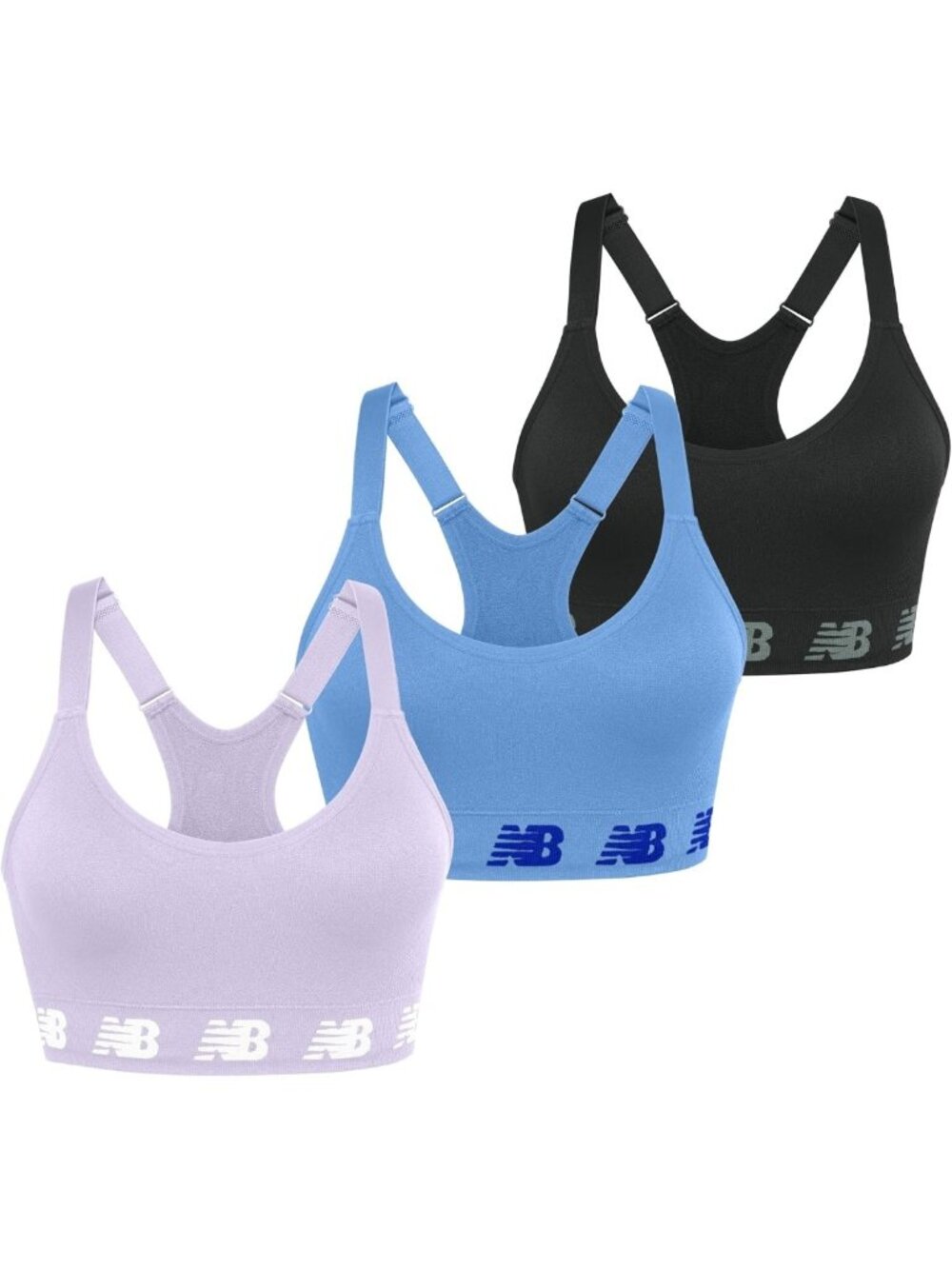 Seamless Sports Bras 3 Pack for Women, Cami Keyhole, Breathable Gym & Yoga Set